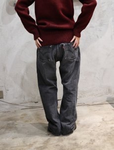 画像4: 90's Levi's 501 USA製 後染め ブラックデニムパンツ W32 (4)
