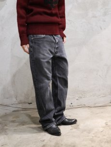 画像1: 90's Levi's 501 USA製 後染め ブラックデニムパンツ W32 (1)