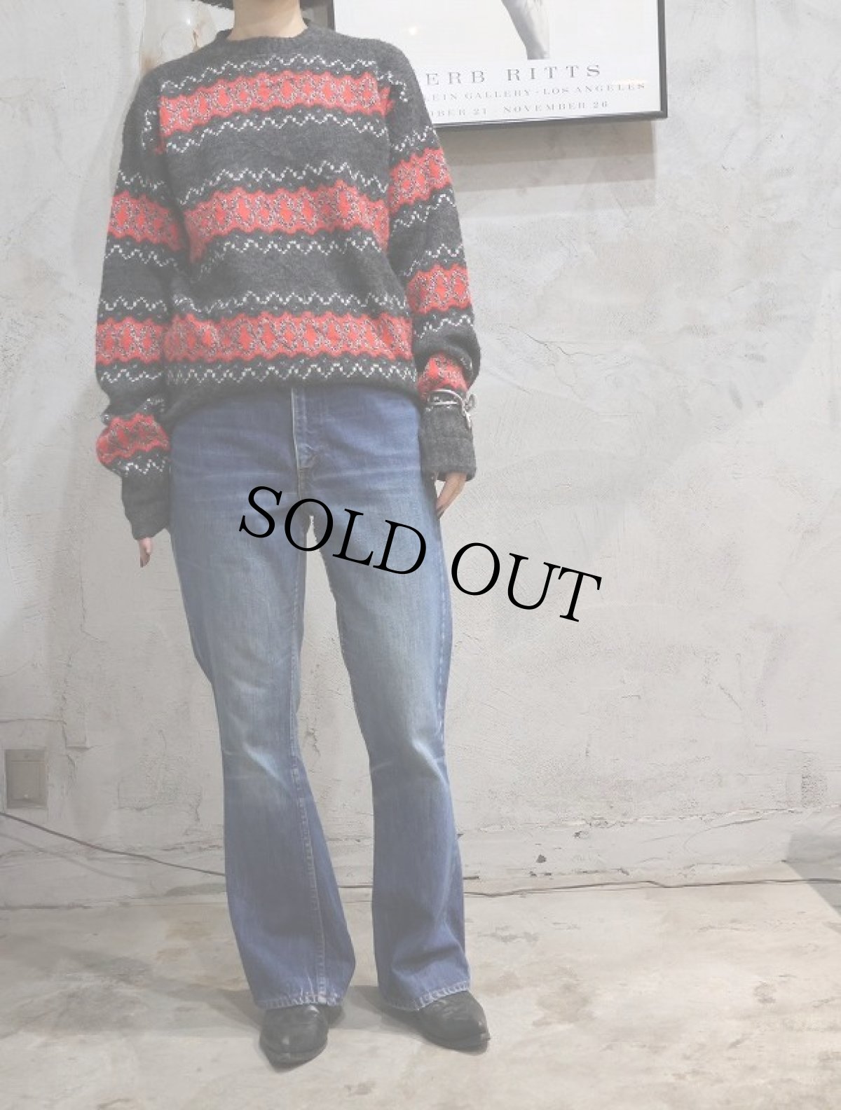 画像1: 50〜60's McGREGOR USA製 ノルディック柄 アクリルニットセーター SIZE42 (1)