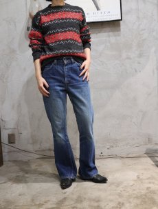 画像2: 60〜70's LEVI'S 646 BIGE オレンジタブ ベルボトムデニムパンツ W30 (2)