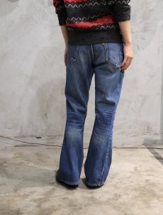 画像1: 60〜70's LEVI'S 646 BIGE オレンジタブ ベルボトムデニムパンツ W30 (1)