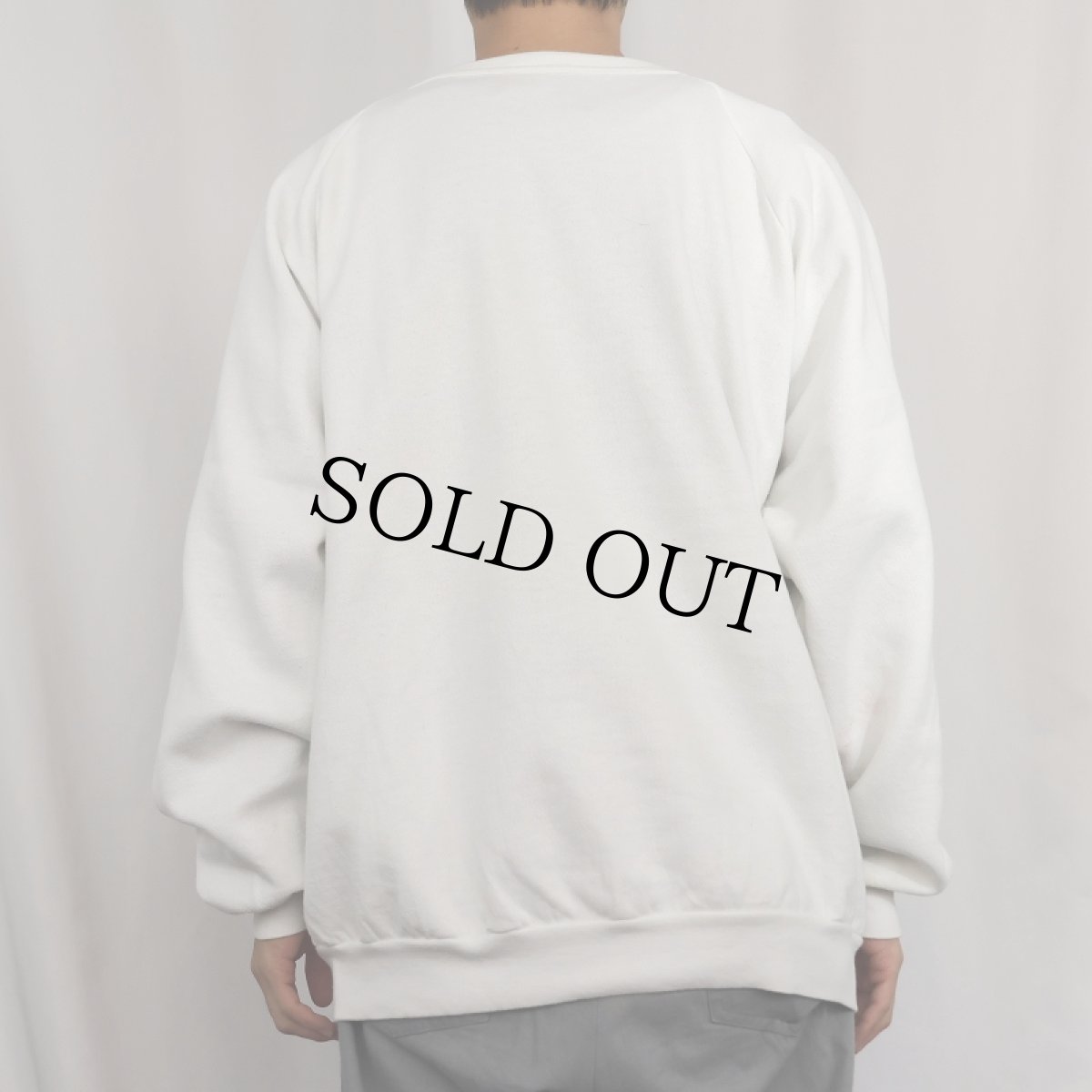 画像3: 80's Norman Rockwell USA製 "The Lineman" アートプリントラグランスウェット XXL (3)