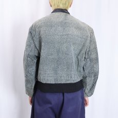 画像3: 80〜90's USA製 クロコ柄 スエードレザージャケット SIZE46 (3)
