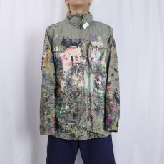 画像2: RIP CURL "MILITARY TYPE" ペンキペイント コットンジャケット XL (2)