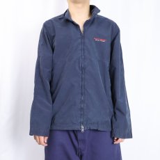 画像2: 90's POLO SPORT Ralph Lauren ロゴ刺繡 コットン×ナイロンジャケット NAVY M (2)