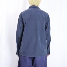 画像3: 90's POLO SPORT Ralph Lauren ロゴ刺繡 コットン×ナイロンジャケット NAVY M (3)