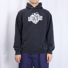 画像3: GREEN DAY "american idiot" ロックバンドスウェットフーディ BLACK L (3)