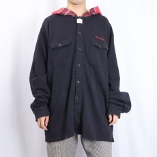 画像2: 90's POLO SPORT Ralph Lauren チェック柄 スウェットシャツパーカー BLACK XL (2)