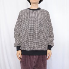 画像2: 90's JANTZEN GOLF 千鳥柄 ソフトシェルプルオーバーシャツ M (2)