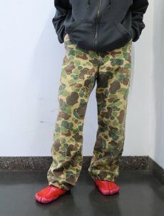 画像1: 80's canvasback ダックハンターカモ柄 ハンティングパンツ W34 (1)