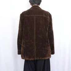 画像3: 70's JCPenney 裏ボア ベルベットジャケット BROWN L (3)