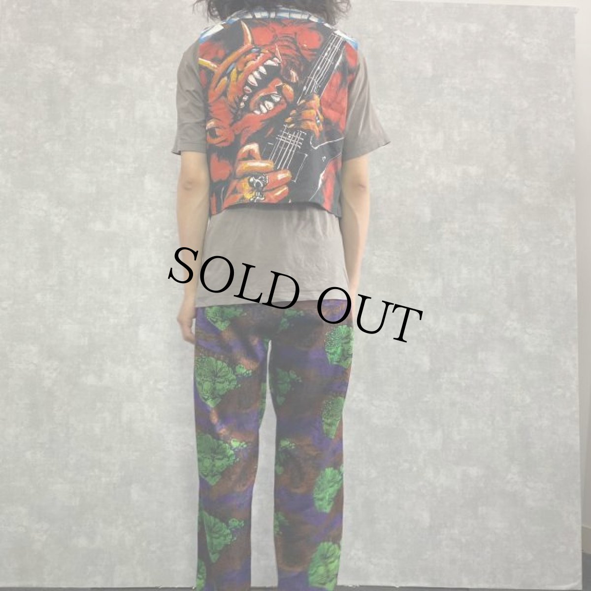 画像4: METALLICA  ITALY製 総柄コットンジレベスト XL (4)