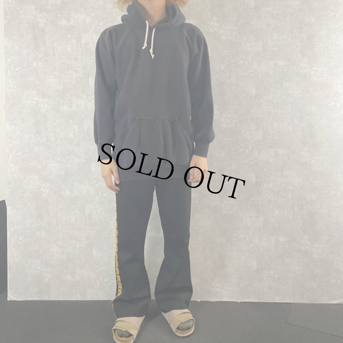 画像2: EPIC SPORTS WEAR 無地 スウェットフーディ ブラック M (2)