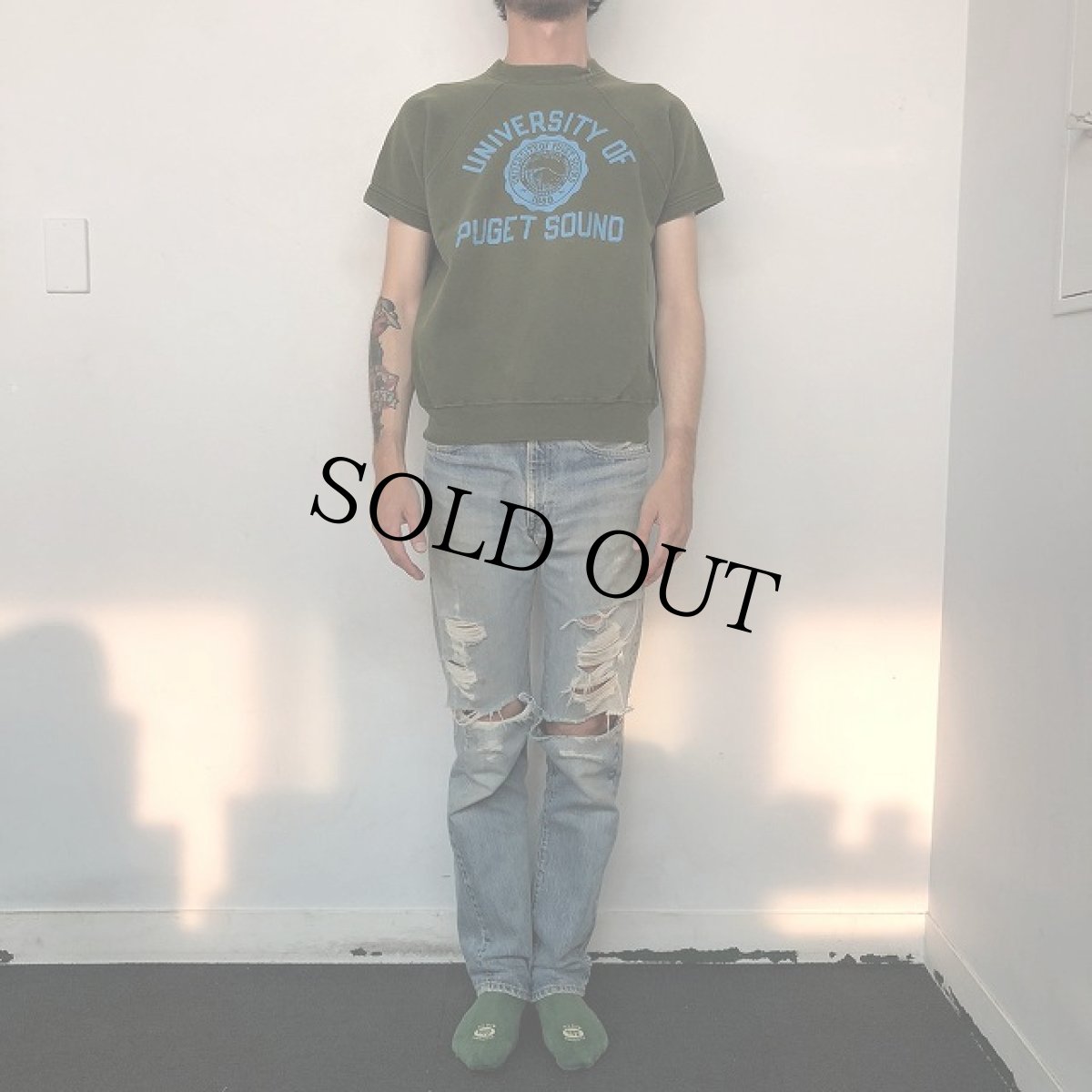 画像2: 60's Champion ランタグ "UNIVERSITY OF PUGET SOUND" 半袖スウェット L (2)