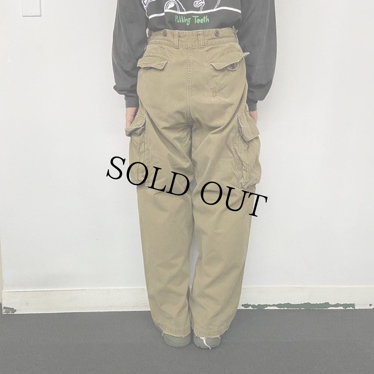 画像4: 60's French Army M-47 HBT カーゴパンツ W35 (4)