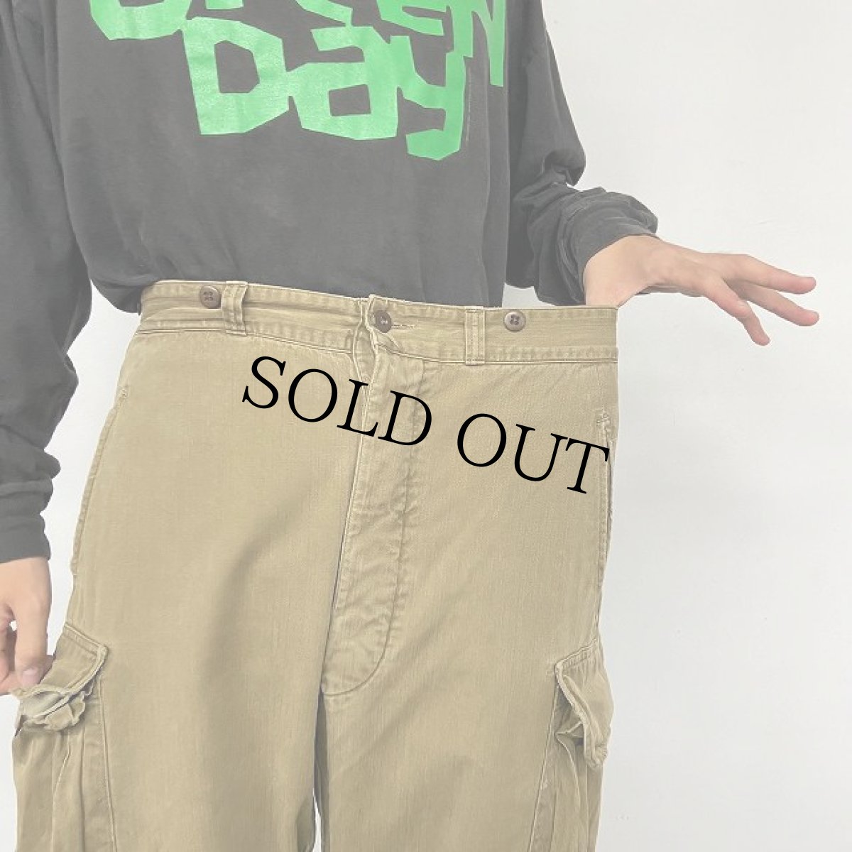 画像5: 60's French Army M-47 HBT カーゴパンツ W35 (5)