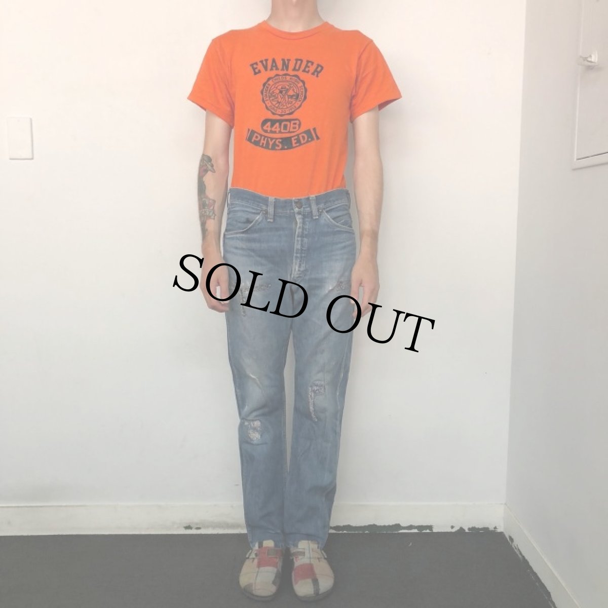 画像2: 60's〜 STORE BRAND 5ポケット デニムパンツ W29 (2)