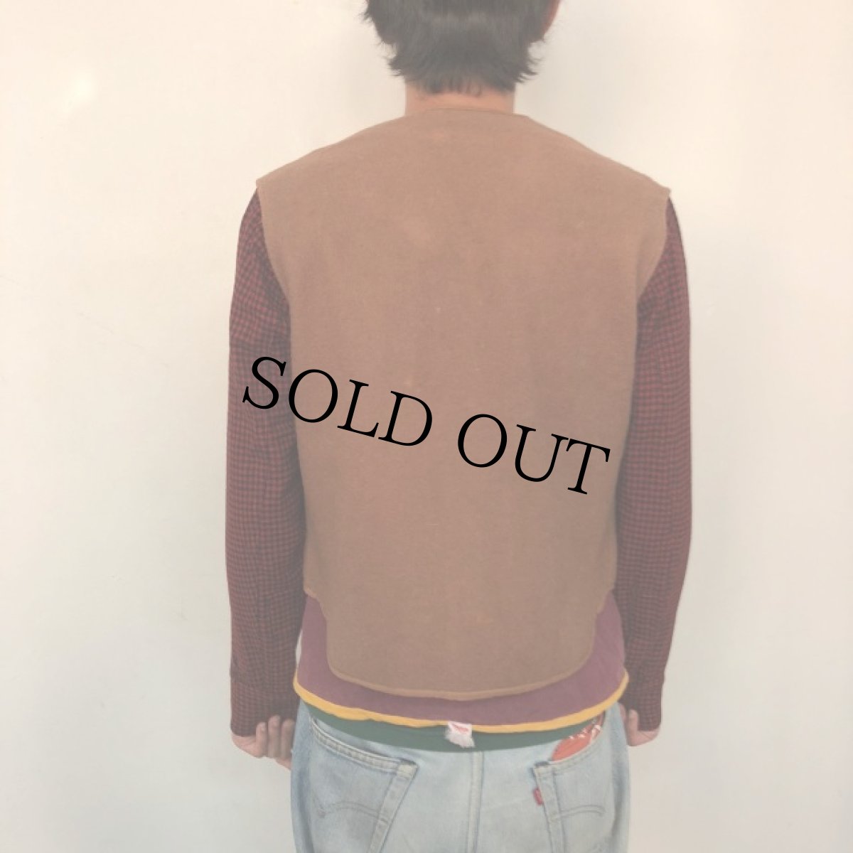 画像5: 50's L.L.Bean 黒タグ筆記体 ウールスポーツベスト 40 (5)