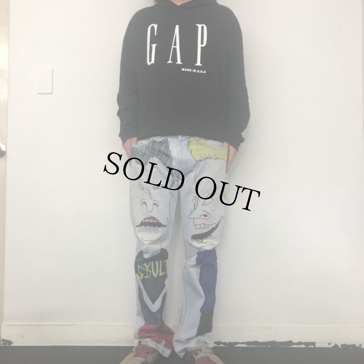 画像5: Levi's 506 "Beavis＆Butt-Head" ハンドペイント デニムパンツ W35 (5)