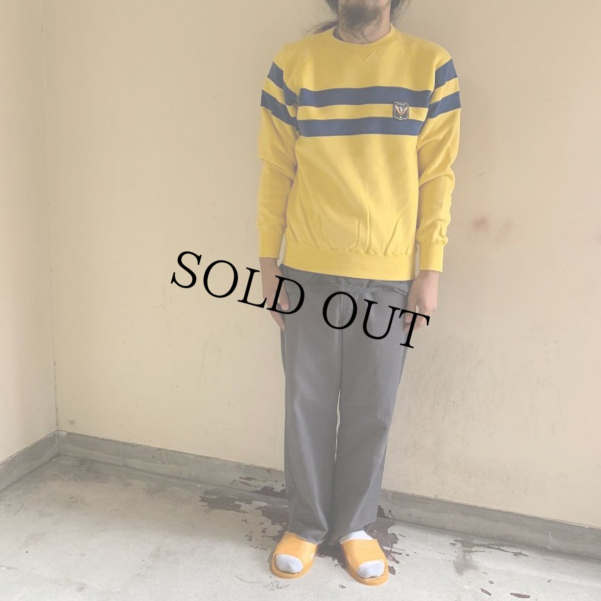 画像2: Polo by Ralph Lauren ユニバッチ付き 前Vスウェット XL (2)