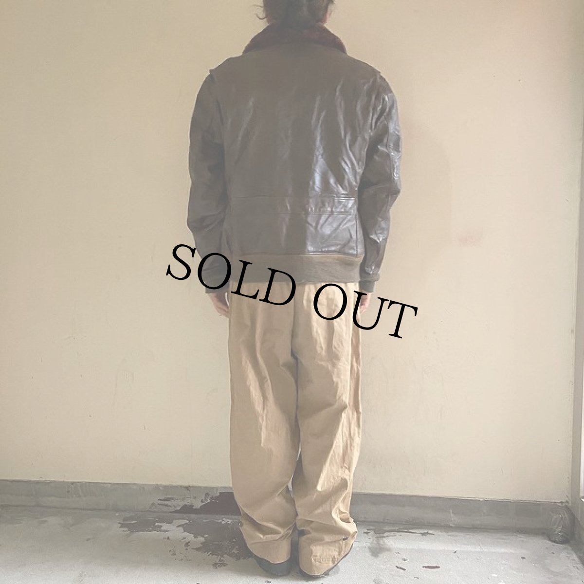 画像4: 70's Abercrombie&Fitch "G-1 TYPE" レザージャケット size42 (4)