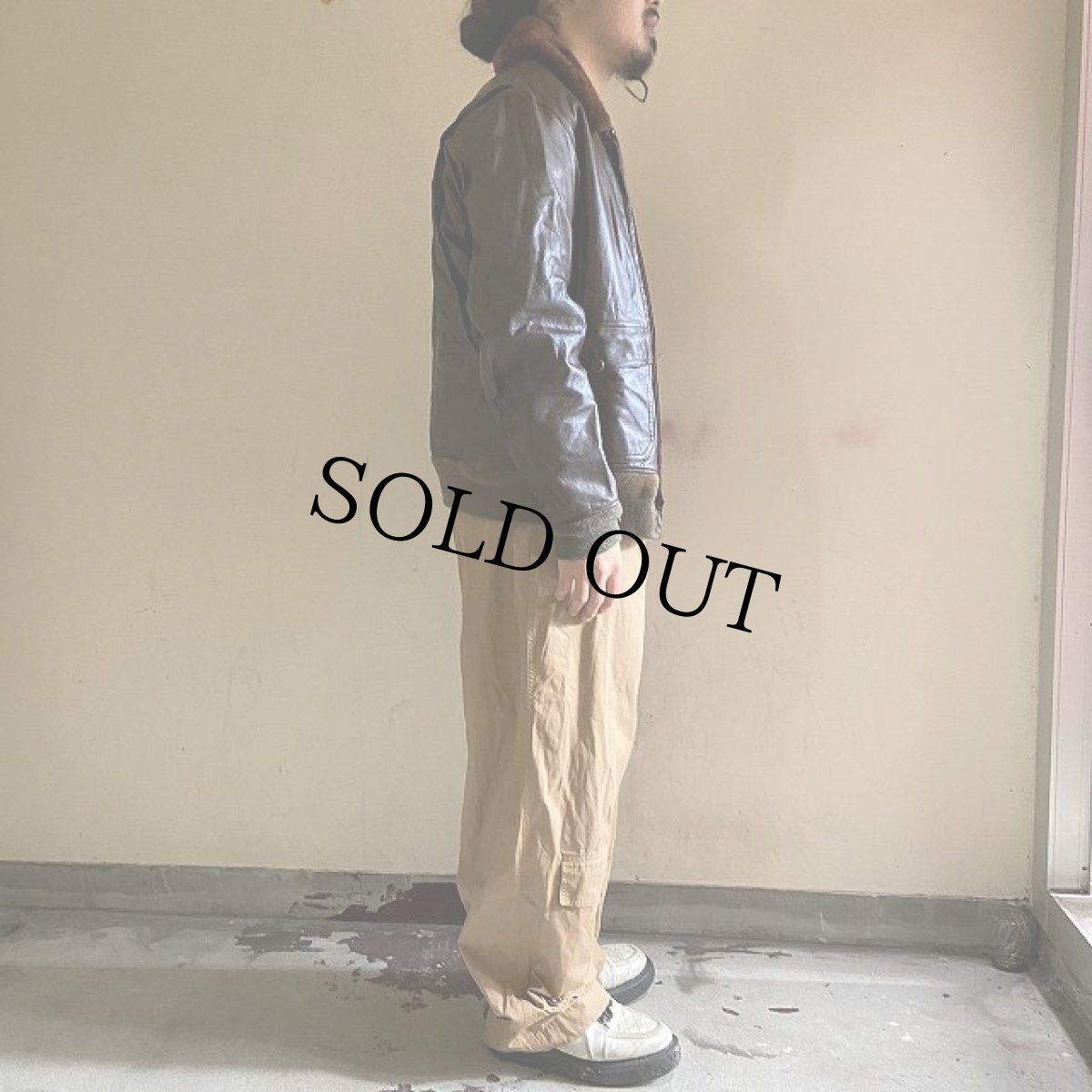 画像3: 70's Abercrombie&Fitch "G-1 TYPE" レザージャケット size42 (3)