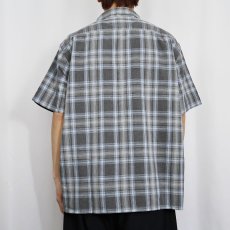 画像3: Ralph Lauren RRL チェック柄 猫目ボタン コットン×レーヨン オープンカラーシャツ L (3)