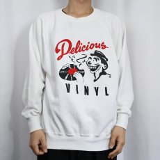 画像2: 80's Delicious Vinyl USA製 レコードレーベル プリントスウェット XL (2)
