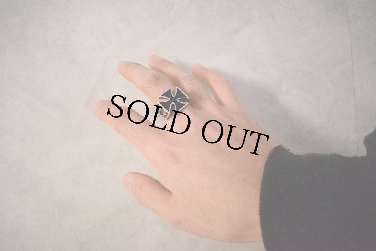 画像2: 80's G&S "アイアンクロス×サンダー" バイカーリング (2)