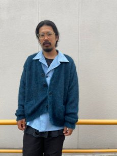 画像3: STRANGE TRIP 2021AW "MIX MOHAIR CARDIGAN" BLUE×BLACK 【L】 (3)