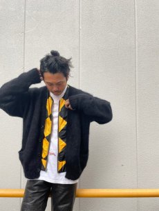 画像2: Feeet別注 STRANGE TRIP "MIX MOHAIR CARDIGAN" BLACK×BLACK 【M】 (2)