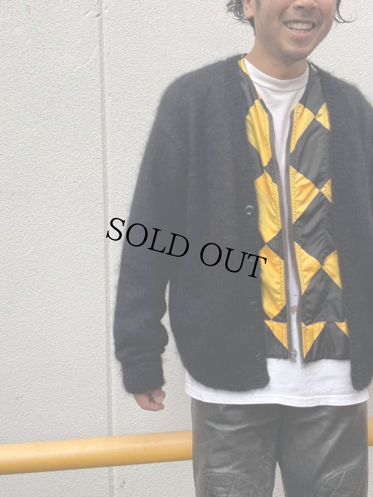 画像3: Feeet別注 STRANGE TRIP "MIX MOHAIR CARDIGAN" BLACK×BLACK 【M】 (3)