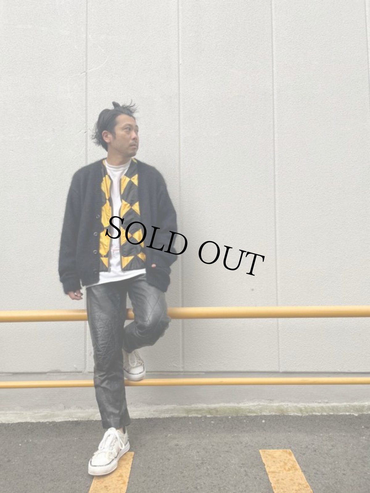 画像4: Feeet別注 STRANGE TRIP "MIX MOHAIR CARDIGAN" BLACK×BLACK 【M】 (4)