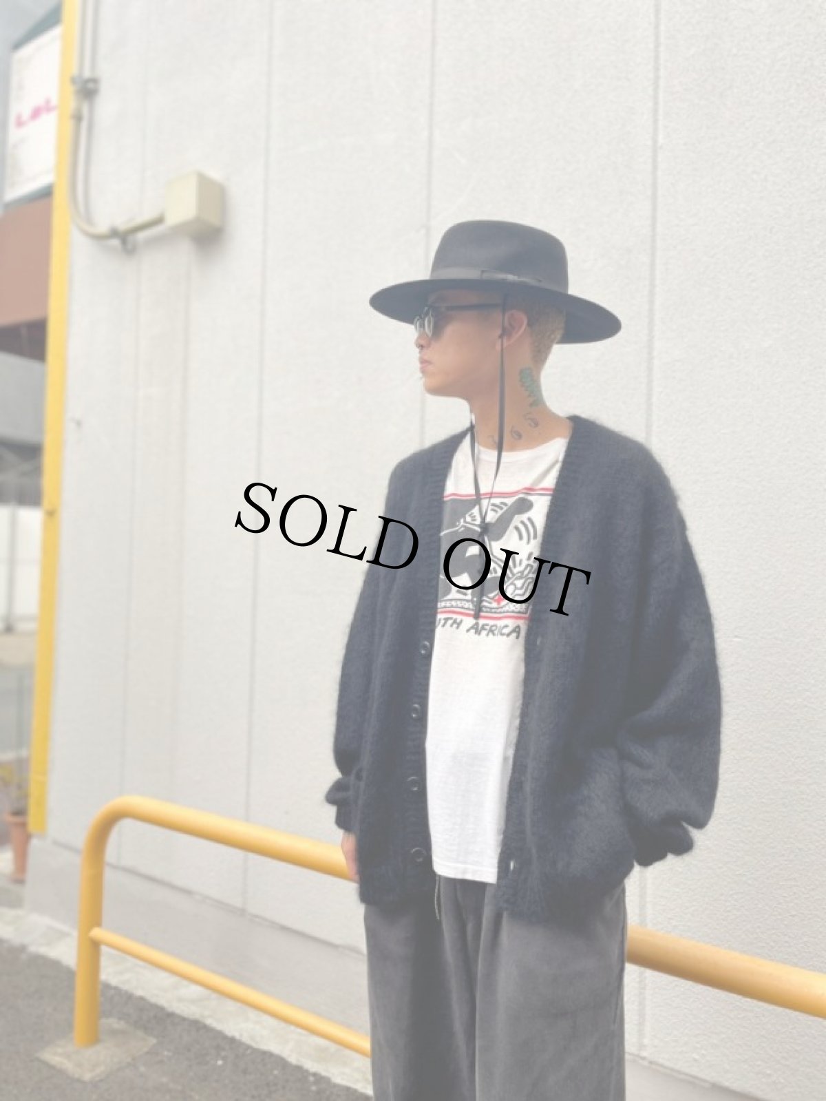 画像3: Feeet別注 STRANGE TRIP 2021AW "MIX MOHAIR CARDIGAN" BLACK×BLACK 【L】 (3)