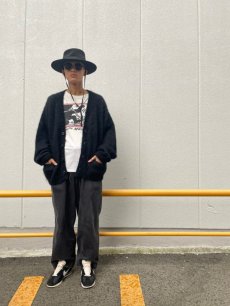 画像2: Feeet別注 STRANGE TRIP 2021AW "MIX MOHAIR CARDIGAN" BLACK×BLACK 【L】 (2)