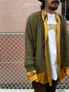 画像4: STRANGE TRIP 2021AW "MIX MOHAIR CARDIGAN" KHAKI×CAMEL 【L】 (4)