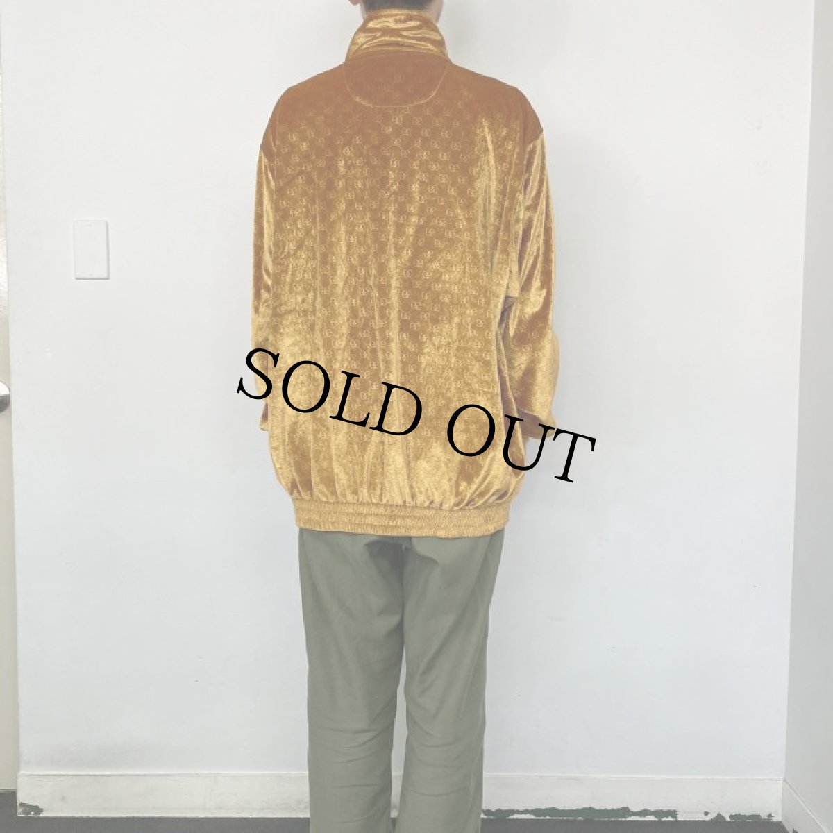 画像4: RAW BLUE "GUCCI" パロディ ベロアジャケット 2XL (4)