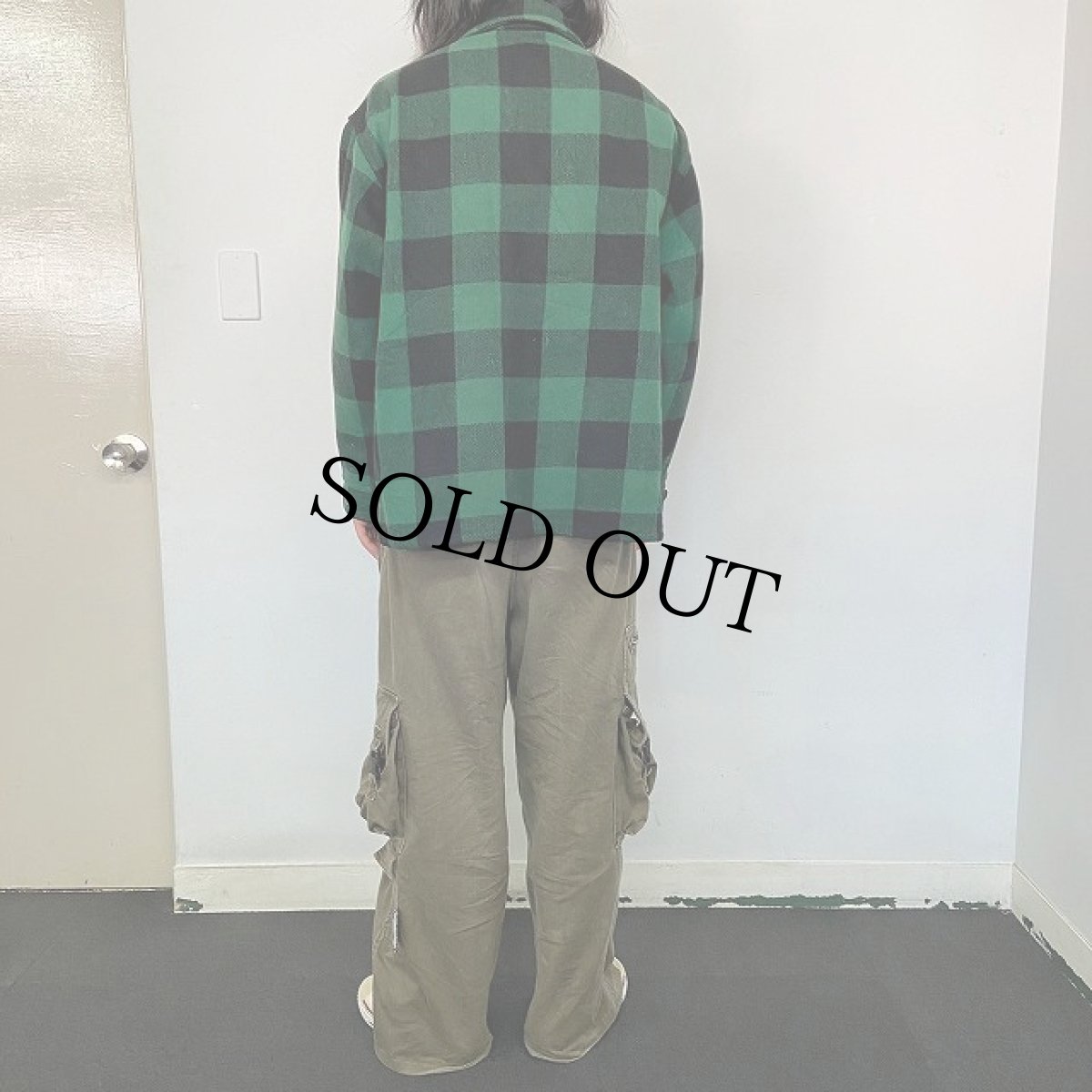 画像4: 50〜60's BRENT バッファローチェック柄 ウールジャケット XL (4)