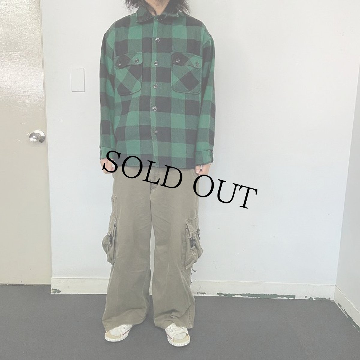 画像2: 50〜60's BRENT バッファローチェック柄 ウールジャケット XL (2)