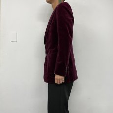 画像3: VINTAGE Yves Saint-Laurent FRANCE製 ベロアテーラードジャケット (3)