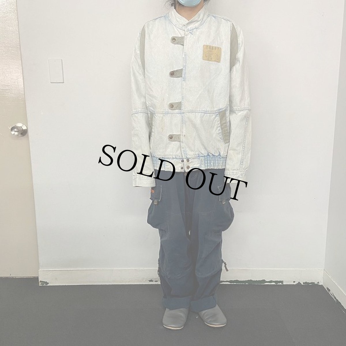 画像3: 80〜90's TROOP ロゴ刺繍デニムジャケット L (3)