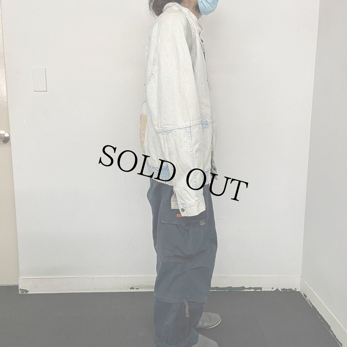 画像4: 80〜90's TROOP ロゴ刺繍デニムジャケット L (4)