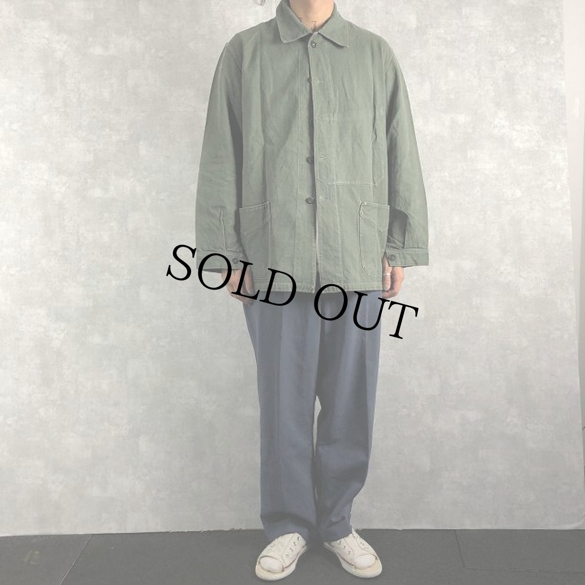 画像2: VINTAGE EURO ワークカバーオール (2)