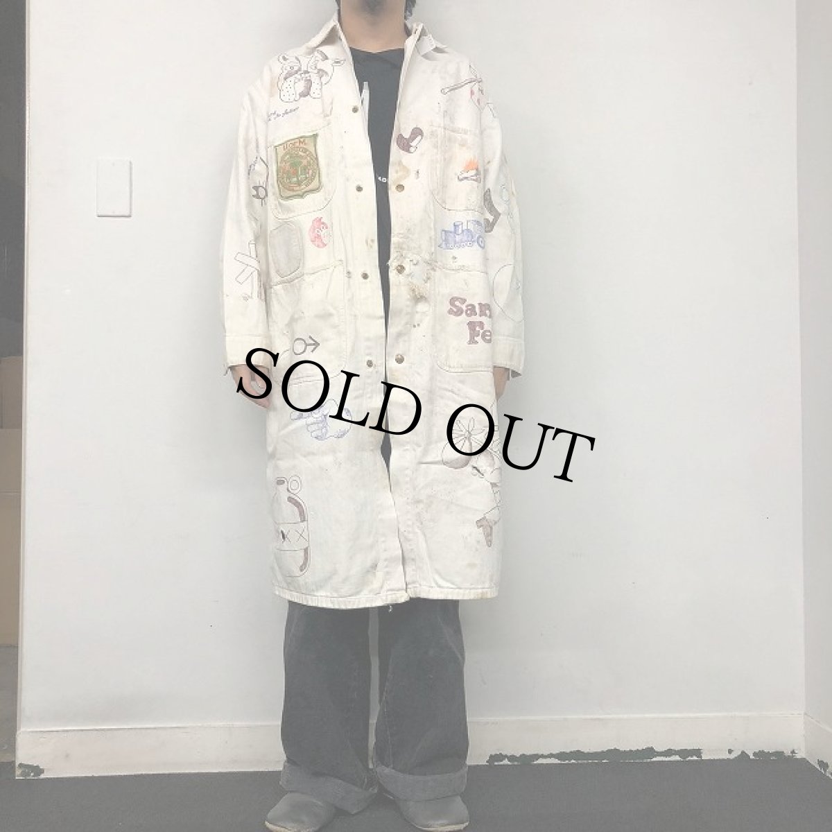 画像3: 60's Universal Overall Co. Hand Painted メモリアルショップコート? 42 (3)
