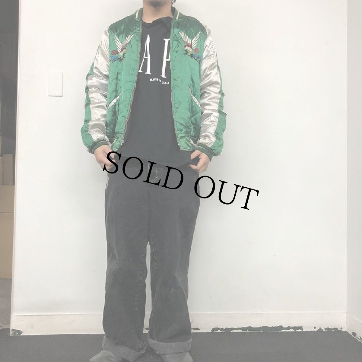 画像8: 50's "Japan" 富士山 サテンスーベニアジャケット (8)