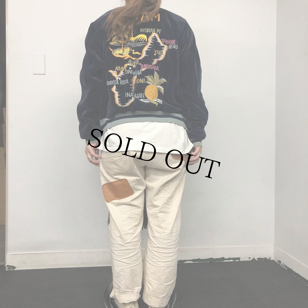 画像10: 50's "GUAM" 別珍スーベニアジャケット (10)