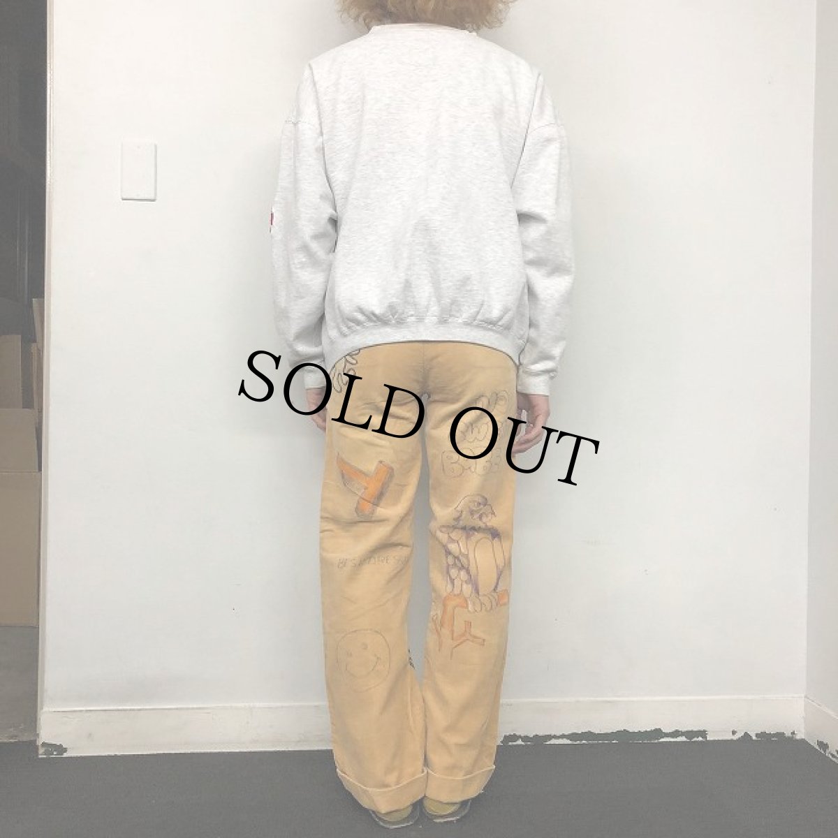 画像5: 40〜50's Hand Painted メモリアルコーデュロイパンツ W29 (5)