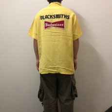 画像6: 60's Air flo "BLACK SMITHS Budweiser" フロッキープリント ボーリングシャツ (6)