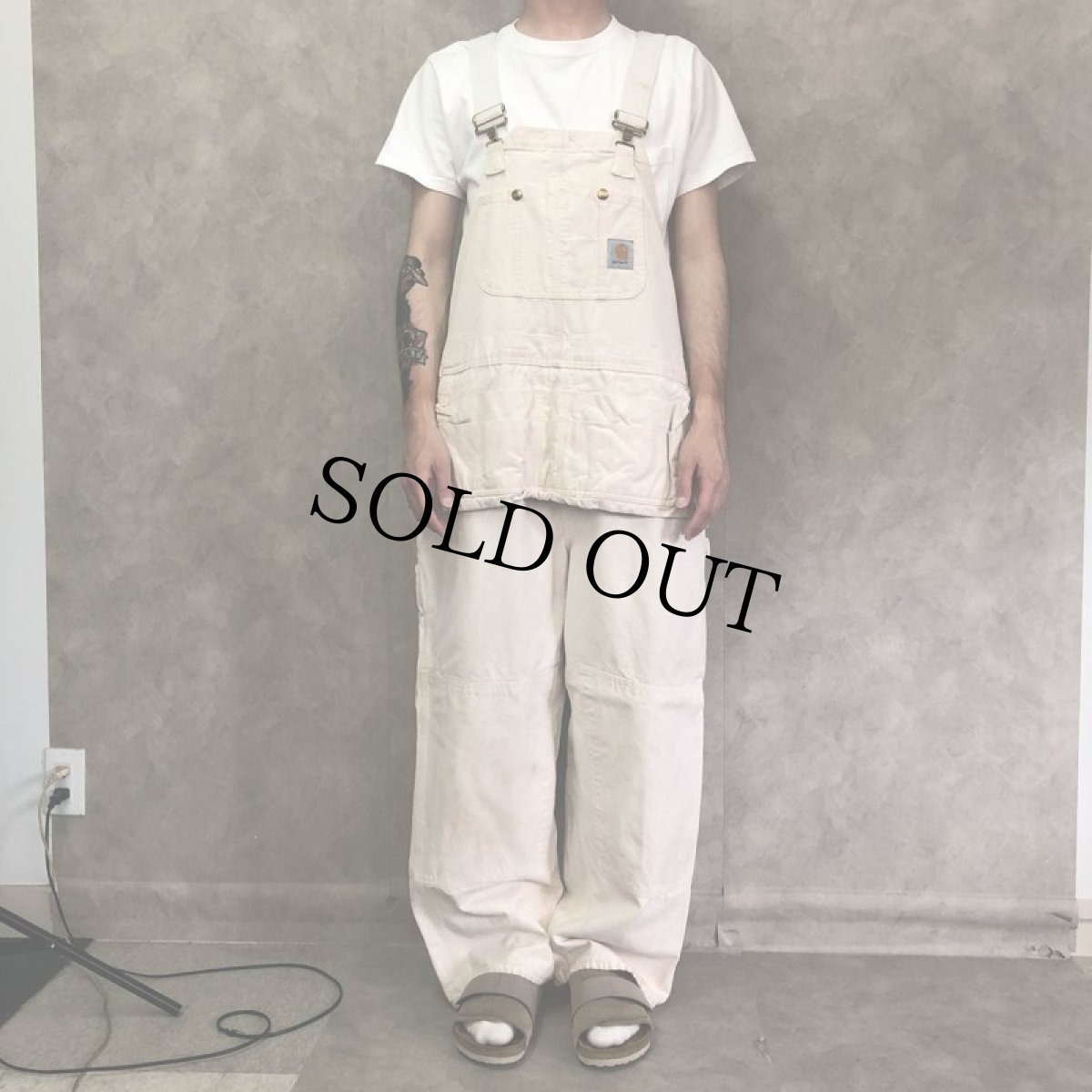 画像2: 90's Carhartt USA製 エプロン付き ダブルニーオーバーオール (2)
