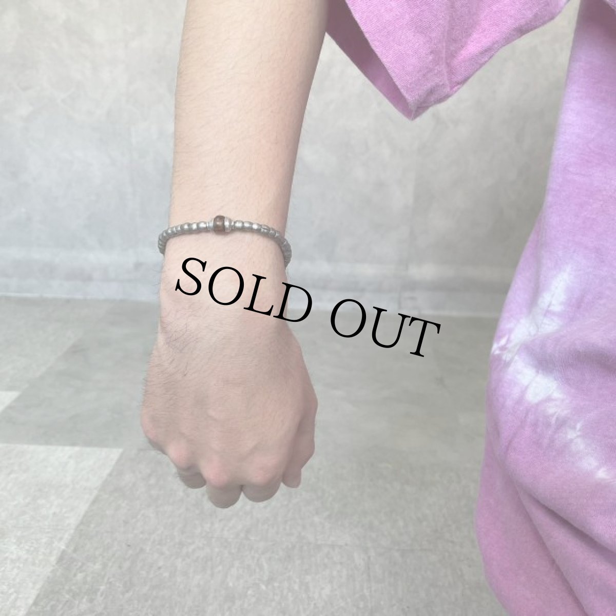 画像2: RORAN Glass Beads×Silver×Indigo ropeブレスレット (2)